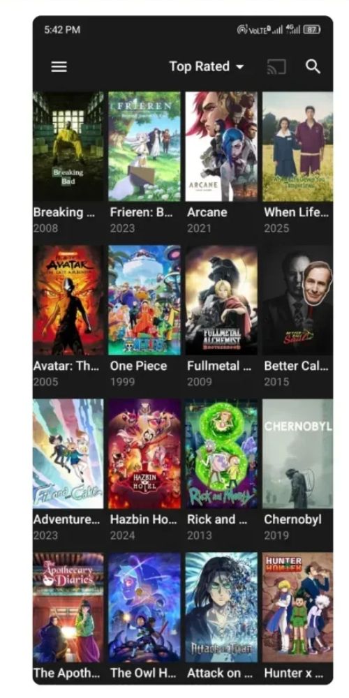 TeaTV search interface placeholder